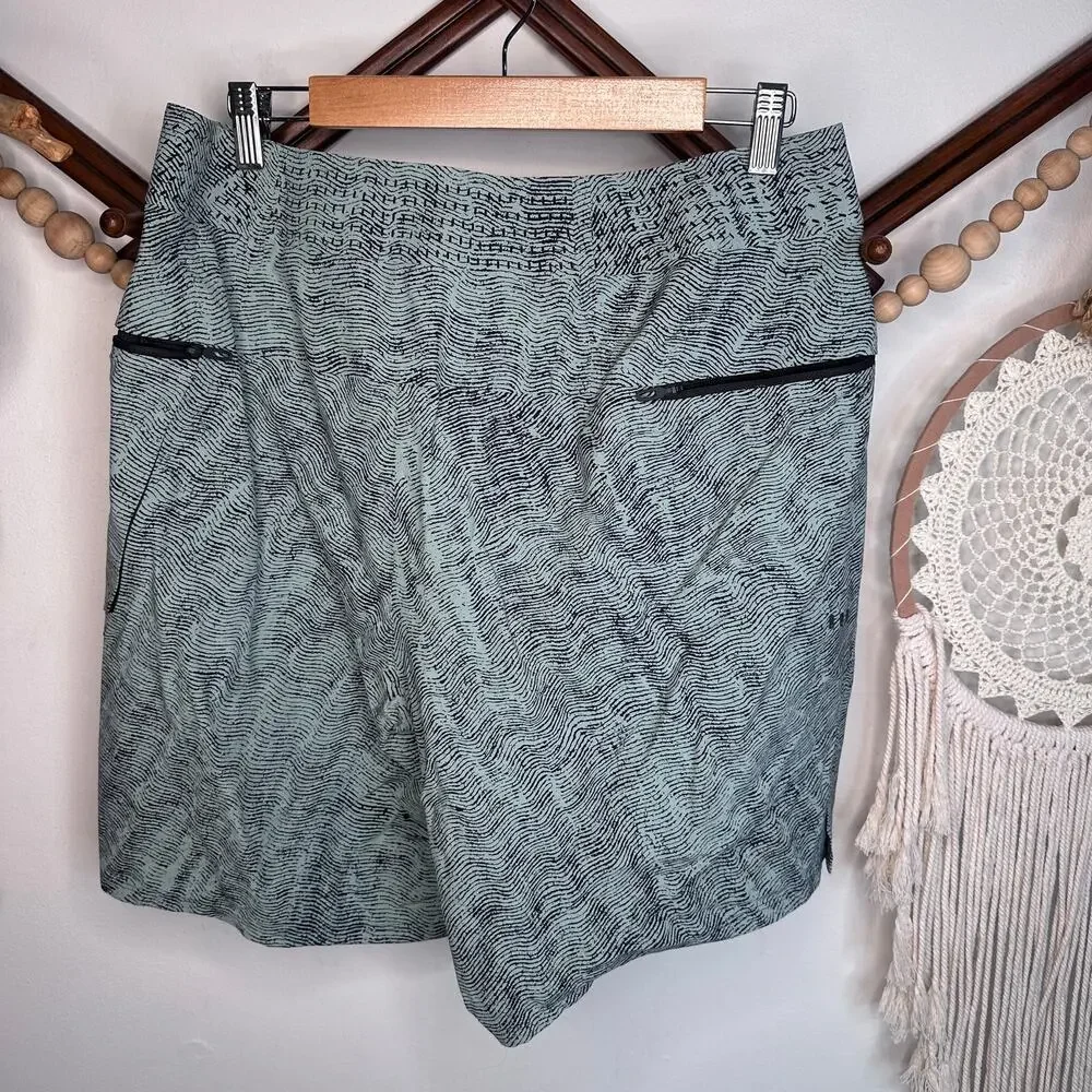 Lululemon Current State Mono Wave Silver Blue Graphite Gray Board Shorts